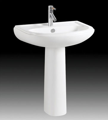 basin with pedestal